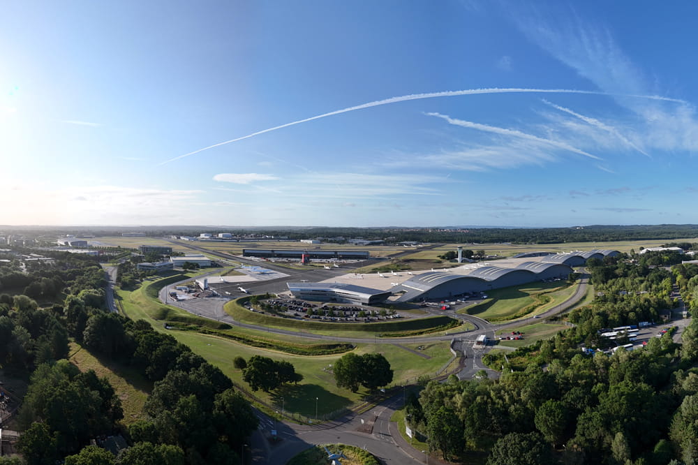 View on Farnborough Airfield