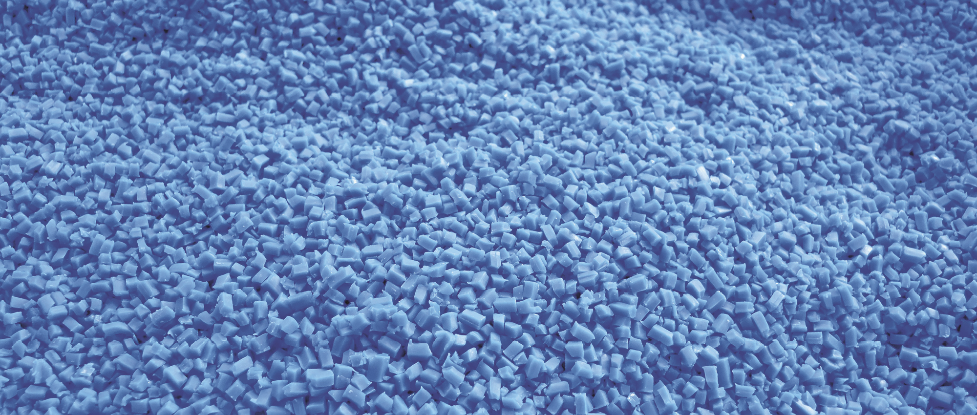 Blue granulate.