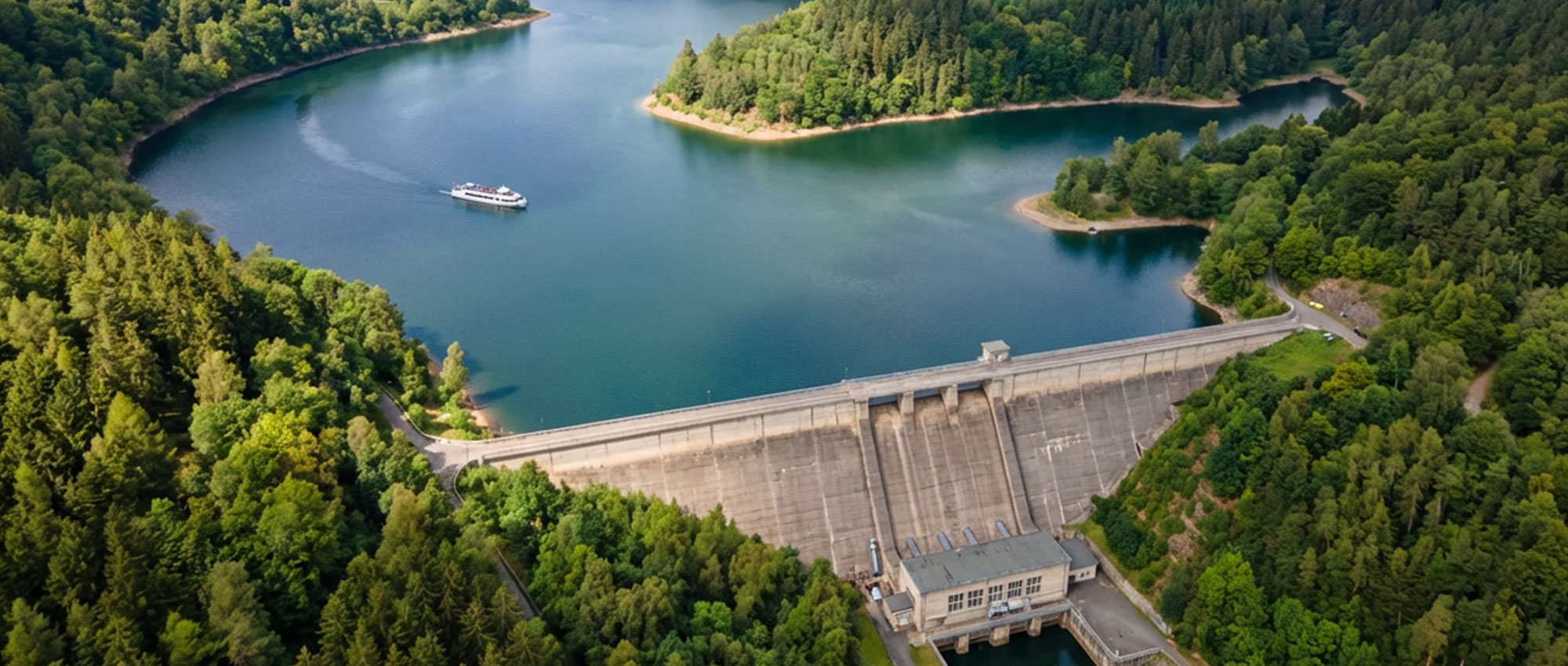 Hydroelectric power plant at the Bleilochtalsperre (Thuringia, Germany)