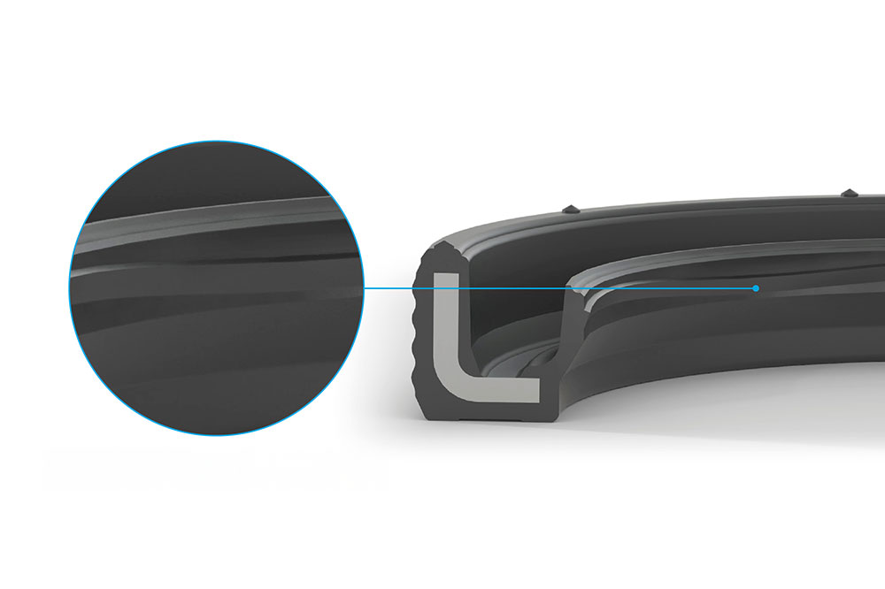 Detail view - Sinusoidal wave with the Premium Sine Seal from Freudenberg Sealing Technologies