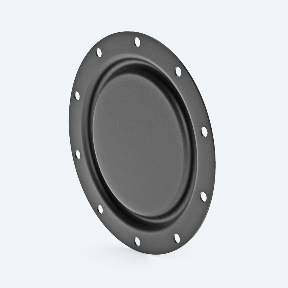 3D Darstellung einer schwarzen Membrandichtung